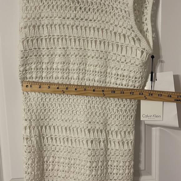 Off White Crocheted Dress with liner/slip NWT - Picture 2 of 6